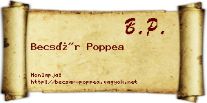 Becsár Poppea névjegykártya