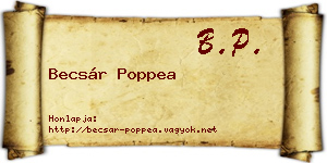 Becsár Poppea névjegykártya