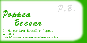 poppea becsar business card